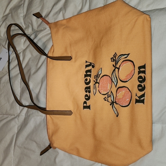 Sonoma Peach Canvas Totebag Purse - Picture 4 of 4